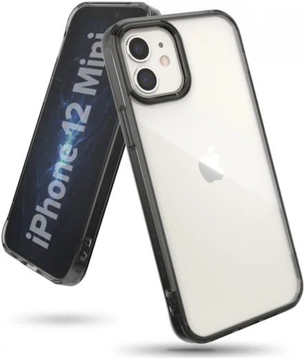 Ringke Fusion Apple iPhone 12 Mini Hoesje Transparant/Zwart afbeelding 2