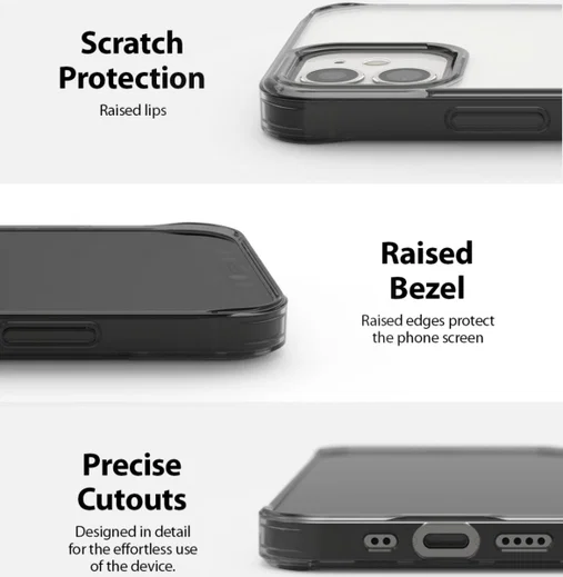 Ringke Fusion Apple iPhone 12 Mini Hoesje Transparant/Zwart afbeelding 9