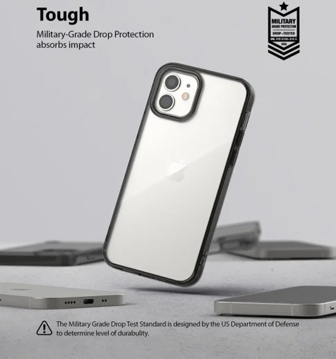 Ringke Fusion Apple iPhone 12 Mini Hoesje Transparant/Zwart afbeelding 10