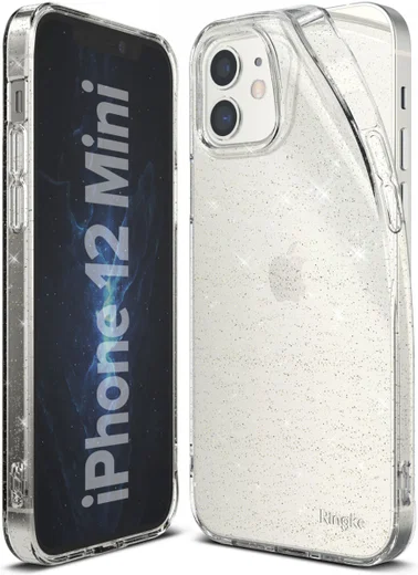 Ringke Air Apple iPhone 12 Mini Hoesje Flexibel TPU Glitter Clear afbeelding 2