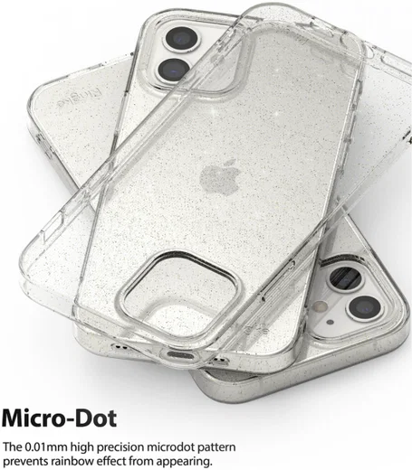 Ringke Air Apple iPhone 12 Mini Hoesje Flexibel TPU Glitter Clear afbeelding 7