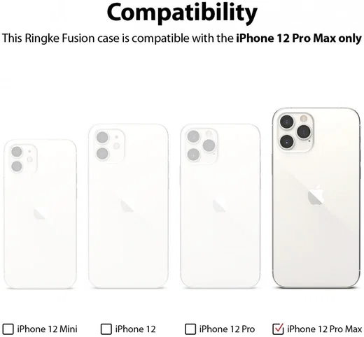 Ringke Fusion Apple iPhone 12 / 12 Pro Hoesje Transparant Zwart afbeelding 10