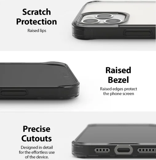 Ringke Fusion Apple iPhone 12 / 12 Pro Hoesje Transparant Zwart afbeelding 7