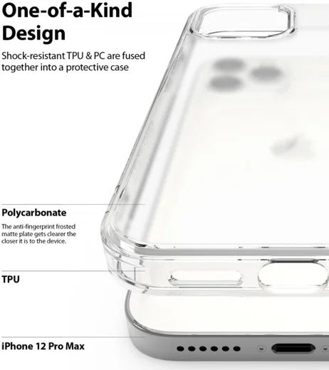 Ringke Fusion Apple iPhone 12 / 12 Pro Hoesje Matte Transparant afbeelding 5