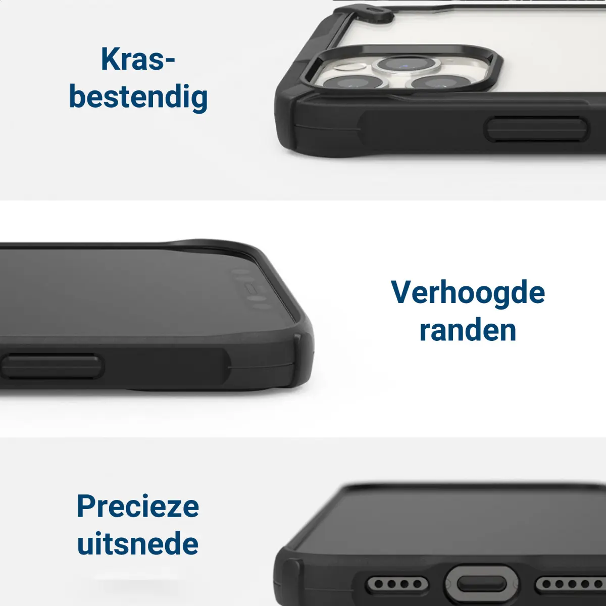 Ringke Fusion X Apple iPhone 12 / 12 Pro Hoesje Transparant Zwart afbeelding 4
