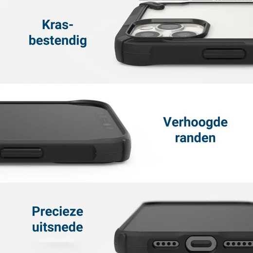 Ringke Fusion X Apple iPhone 12 / 12 Pro Hoesje Transparant Zwart afbeelding 4