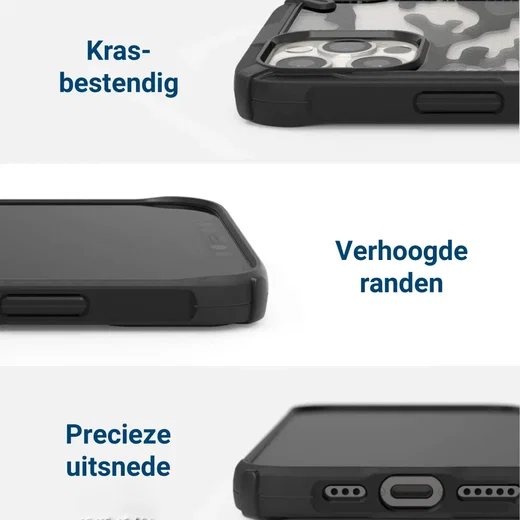 Ringke Fusion X Apple iPhone 12 / 12 Pro Hoesje Camo Zwart afbeelding 4