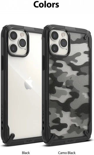 Ringke Fusion X Apple iPhone 12 Pro Max Hoesje Transparant/Zwart afbeelding 12