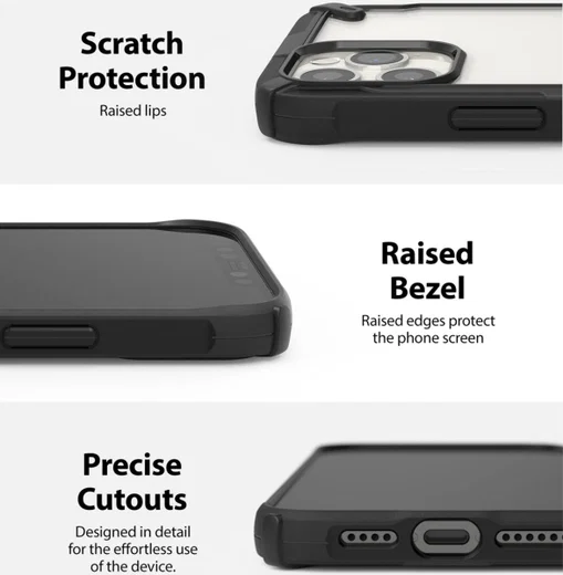 Ringke Fusion X Apple iPhone 12 Pro Max Hoesje Transparant/Zwart afbeelding 8