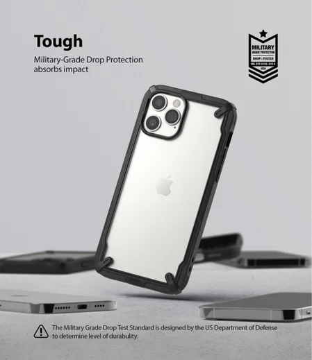 Ringke Fusion X Apple iPhone 12 Pro Max Hoesje Transparant/Zwart afbeelding 9