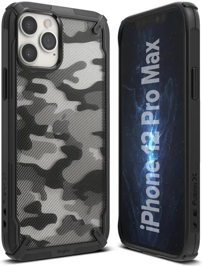 Ringke Fusion X Apple iPhone 12 Pro Max Hoesje Camo Zwart afbeelding 2