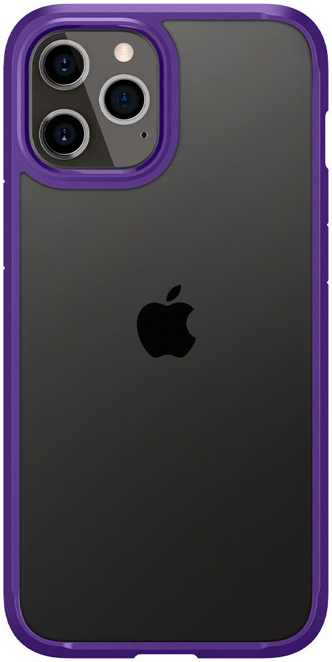 Spigen Crystal Hybrid Apple iPhone 12 Pro Max Hoesje Transparant/Paars afbeelding 4