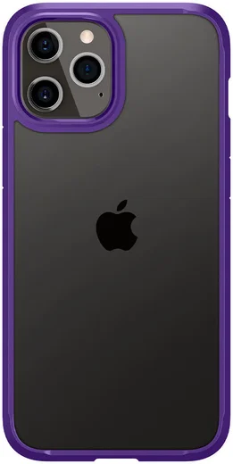 Spigen Crystal Hybrid Apple iPhone 12 Pro Max Hoesje Transparant/Paars afbeelding 4