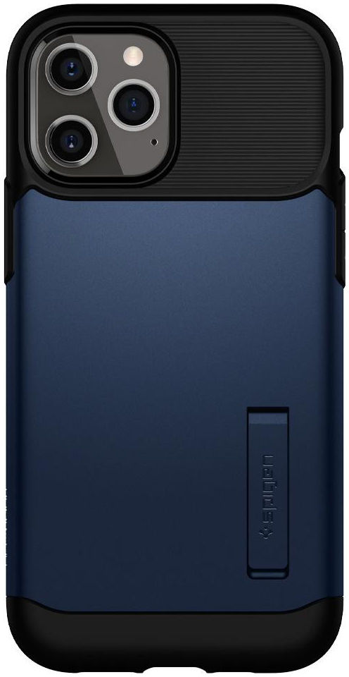 Spigen Slim Armor Apple iPhone 12 Pro Max Hoesje Blauw afbeelding 3