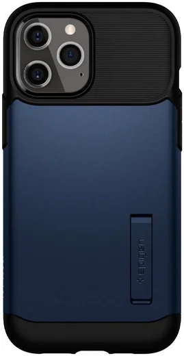 Spigen Slim Armor Apple iPhone 12 Pro Max Hoesje Blauw afbeelding 3