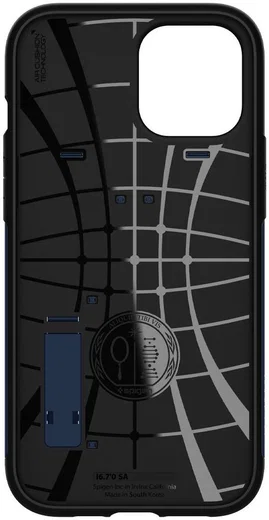 Spigen Slim Armor Apple iPhone 12 Pro Max Hoesje Blauw afbeelding 6