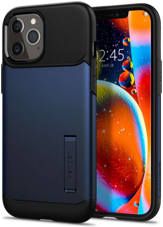 Spigen Slim Armor Apple iPhone 12 Pro Max Hoesje Blauw afbeelding 1