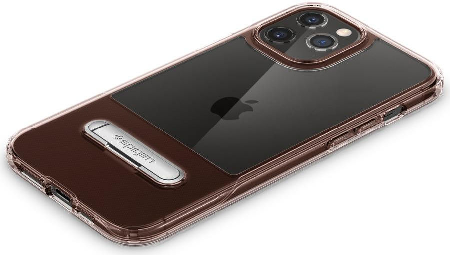 Spigen Slim Armor Apple iPhone 12 Pro Max Hoesje Roze Transparant afbeelding 4