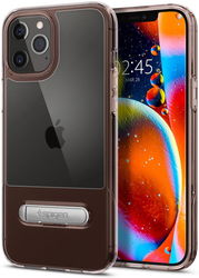 Spigen Slim Armor Apple iPhone 12 Pro Max Hoesje Roze Transparant afbeelding