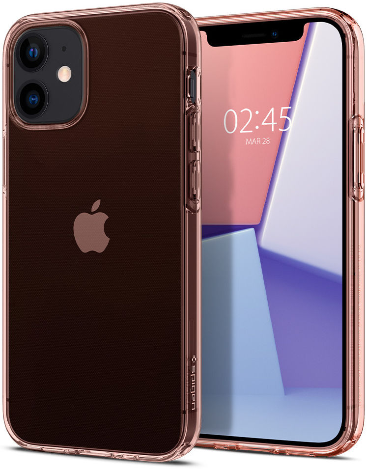 Spigen Crystal Flex Apple iPhone 12 / 12 Pro Hoesje Transparant/Roze afbeelding 1