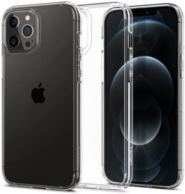 Spigen Crystal Hybrid Apple iPhone 12 / 12 Pro Hoesje Transparant afbeelding 1