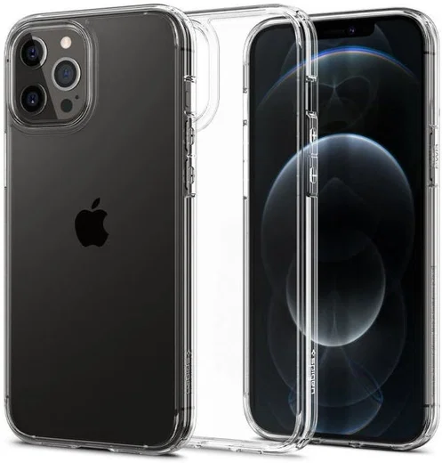 Spigen Crystal Hybrid Apple iPhone 12 / 12 Pro Hoesje Transparant afbeelding 1