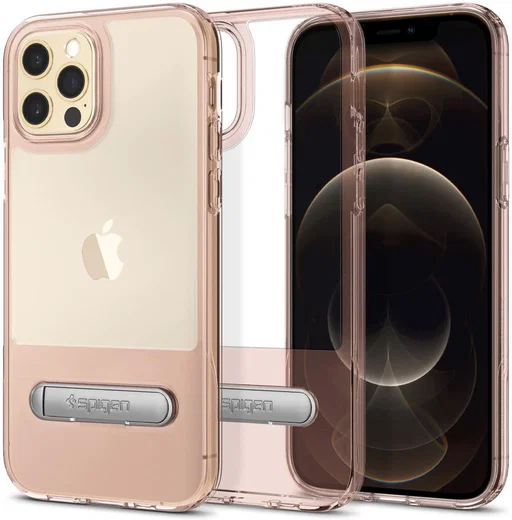 Spigen Slim Armor Essential S Apple iPhone 12 / 12 Pro Hoesje Roze afbeelding 1