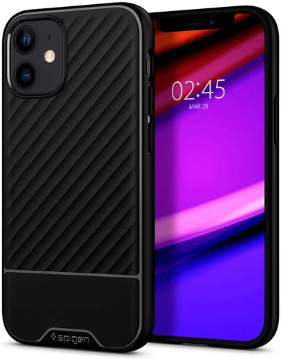 Spigen Core Armor Apple iPhone 12 Mini Hoesje Zwart afbeelding 1