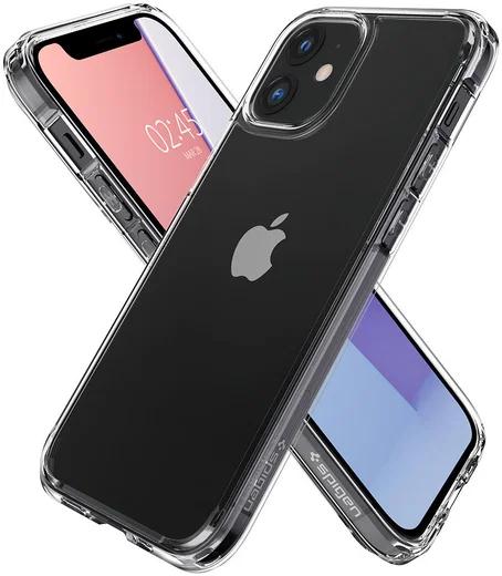 Spigen Crystal Hybrid  Apple iPhone 12 Mini Hoesje Transparant afbeelding 3