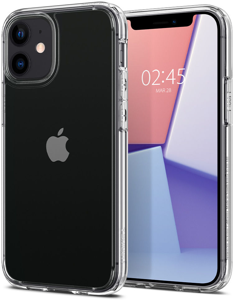 Spigen Crystal Hybrid  Apple iPhone 12 Mini Hoesje Transparant afbeelding 1