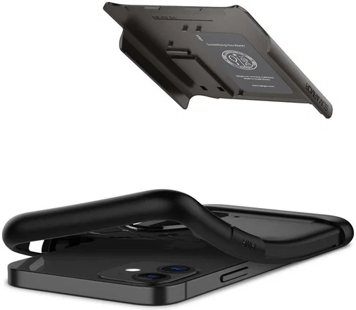 Spigen Slim Armor Apple iPhone 12 Mini Hoesje Gunmetal afbeelding 4