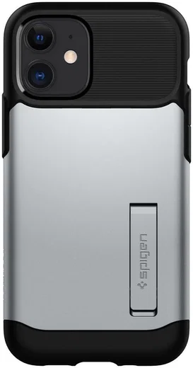 Spigen Slim Armor Apple iPhone 12 Mini Hoesje Zilver afbeelding 3