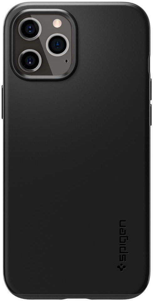 Spigen Thin Fit Apple iPhone 12 Pro Max Hoesje Zwart afbeelding 3