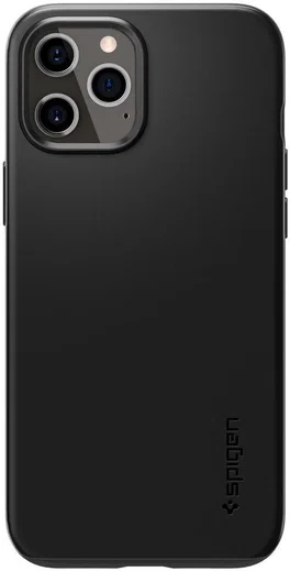 Spigen Thin Fit Apple iPhone 12 Pro Max Hoesje Zwart afbeelding 3