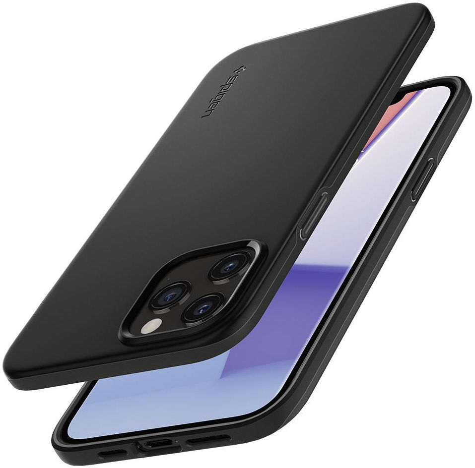Spigen Thin Fit Apple iPhone 12 Pro Max Hoesje Zwart afbeelding 5