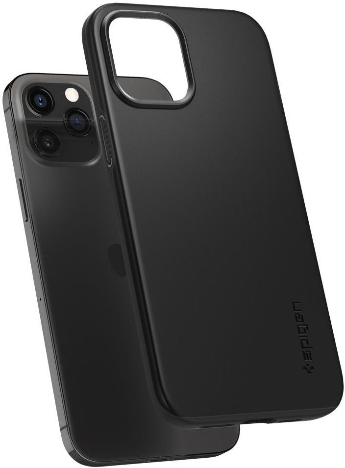 Spigen Thin Fit Apple iPhone 12 Pro Max Hoesje Zwart afbeelding 2