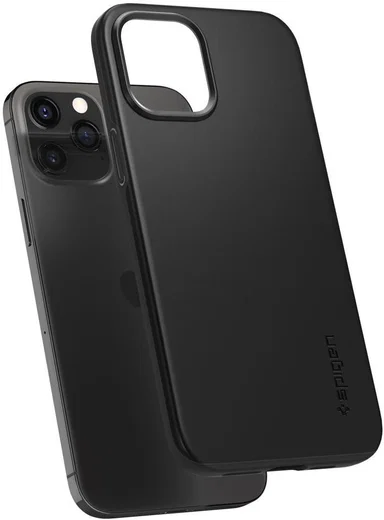 Spigen Thin Fit Apple iPhone 12 Pro Max Hoesje Zwart afbeelding 2