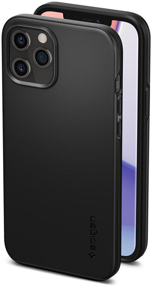 Spigen Thin Fit Apple iPhone 12 Pro Max Hoesje Zwart afbeelding 4