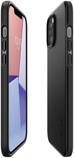 Spigen Thin Fit Apple iPhone 12 Pro Max Hoesje Zwart afbeelding 6