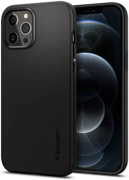 Spigen Thin Fit Apple iPhone 12 Pro Max Hoesje Zwart