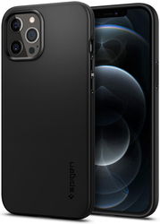 Spigen Thin Fit Apple iPhone 12 Pro Max Hoesje Zwart afbeelding