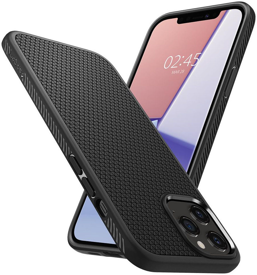 Spigen Liquid Air Apple iPhone 12 Pro Max Hoesje Zwart afbeelding 3