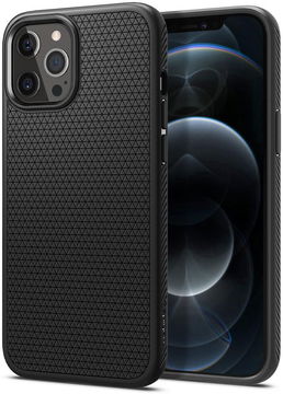 Spigen Liquid Air Apple iPhone 12 Pro Max Hoesje Zwart
