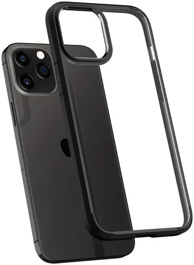Spigen Ultra Hybrid Apple iPhone 12 Pro Max Hoesje Transparant/Zwart afbeelding 2