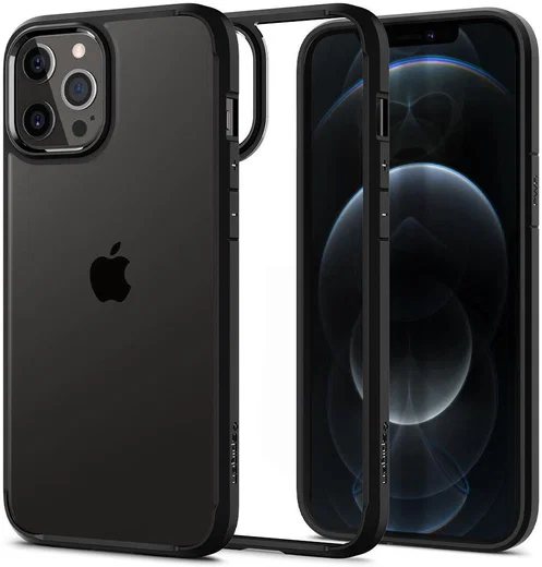 Spigen Ultra Hybrid Apple iPhone 12 Pro Max Hoesje Transparant/Zwart afbeelding 8