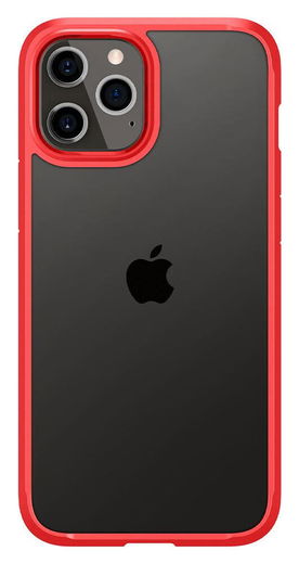 Spigen Ultra Hybrid Apple iPhone 12 Pro Max Hoesje Transparant/Rood afbeelding 8