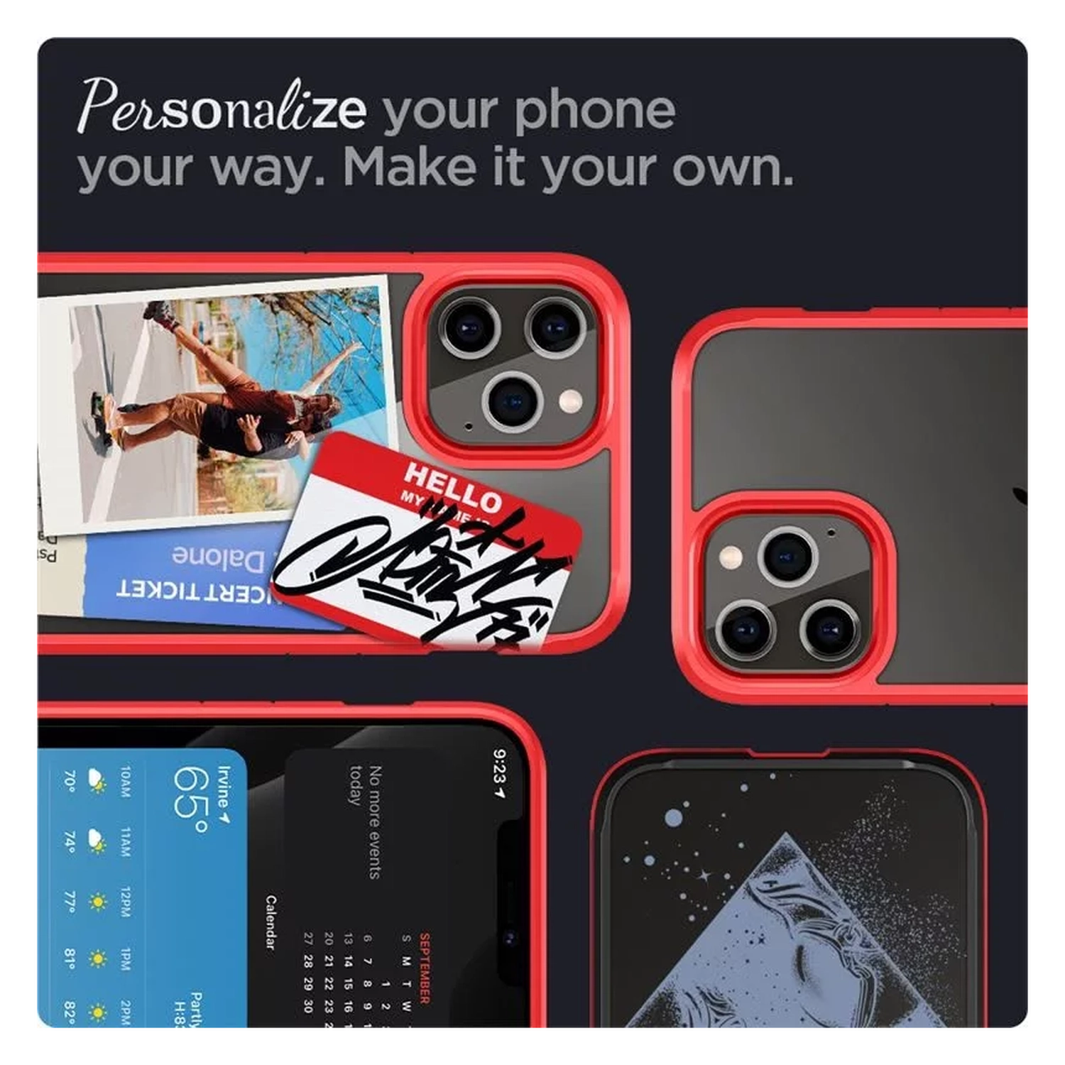 Spigen Ultra Hybrid Apple iPhone 12 Pro Max Hoesje Transparant/Rood afbeelding 5