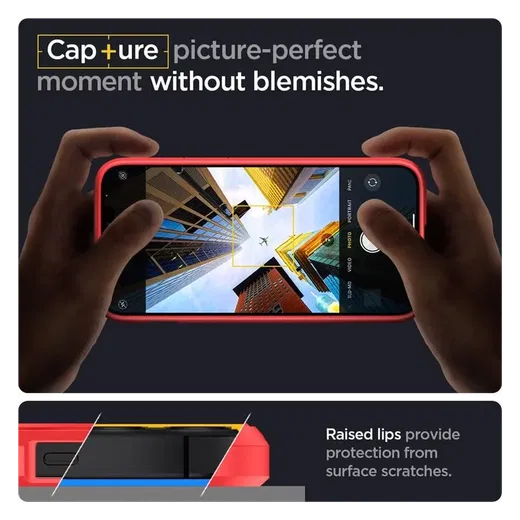 Spigen Ultra Hybrid Apple iPhone 12 Pro Max Hoesje Transparant/Rood afbeelding 6