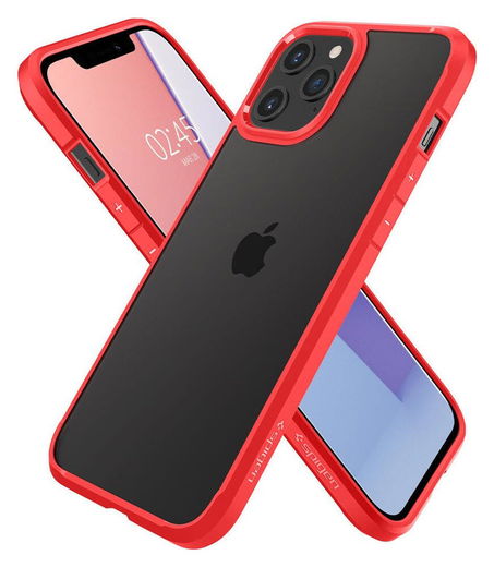 Spigen Ultra Hybrid Apple iPhone 12 Pro Max Hoesje Transparant/Rood afbeelding 3
