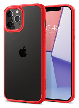 Spigen Ultra Hybrid Apple iPhone 12 Pro Max Hoesje Transparant/Rood